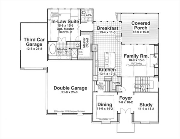 First Floor image of RADCLIFFE House Plan